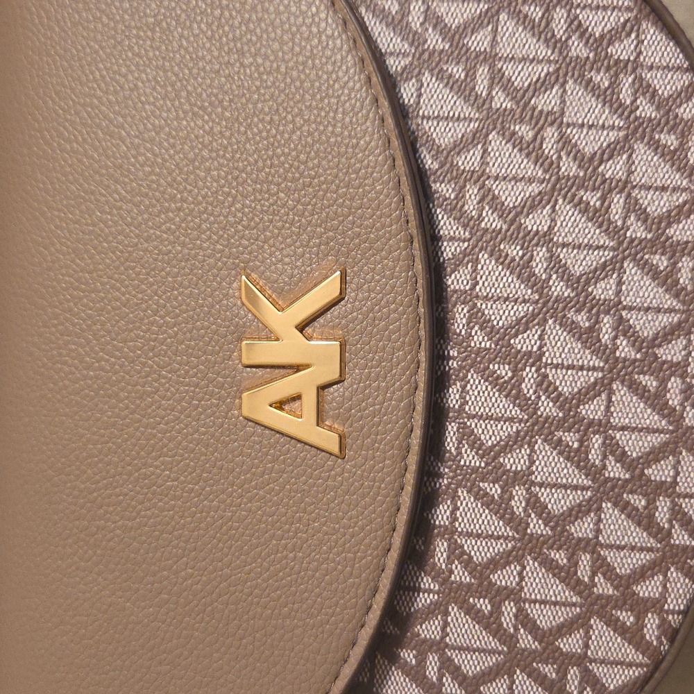 👜 Anne Klein Taupe Monogram Crossbody — NWT - Picture 3 of 11